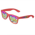 Coral Logo Lenses Custom Printed Lenses Retro Sunglasses - Full Color Arm Printed